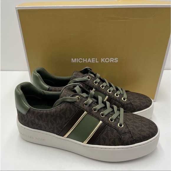 MICHAEL KORS Poppy Stripe Lace
Up Sneakers - Picture 1 of 9